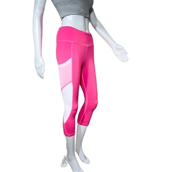 Attivo Mesh Cut Out Cropped Active Leggings - Picture 1 of 9
